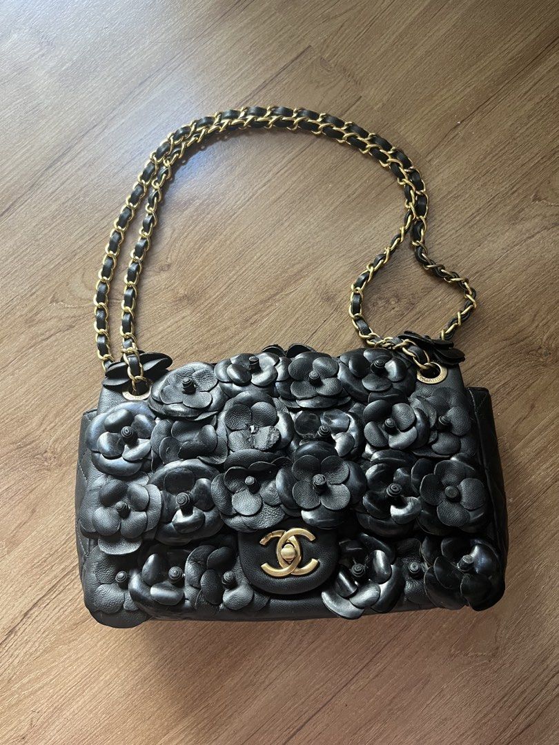 chanel black camelia black flap (Category: Shoulder Bags) located in Taguig. Submitted by biscoffpudding (Listing ID 1463707964, Image 1). Description: - selling same price i got it for - needs cleaning - has small flaw - rare design, soft leather - nga - never personally used by me, only stored.. the bag isnt really my style .