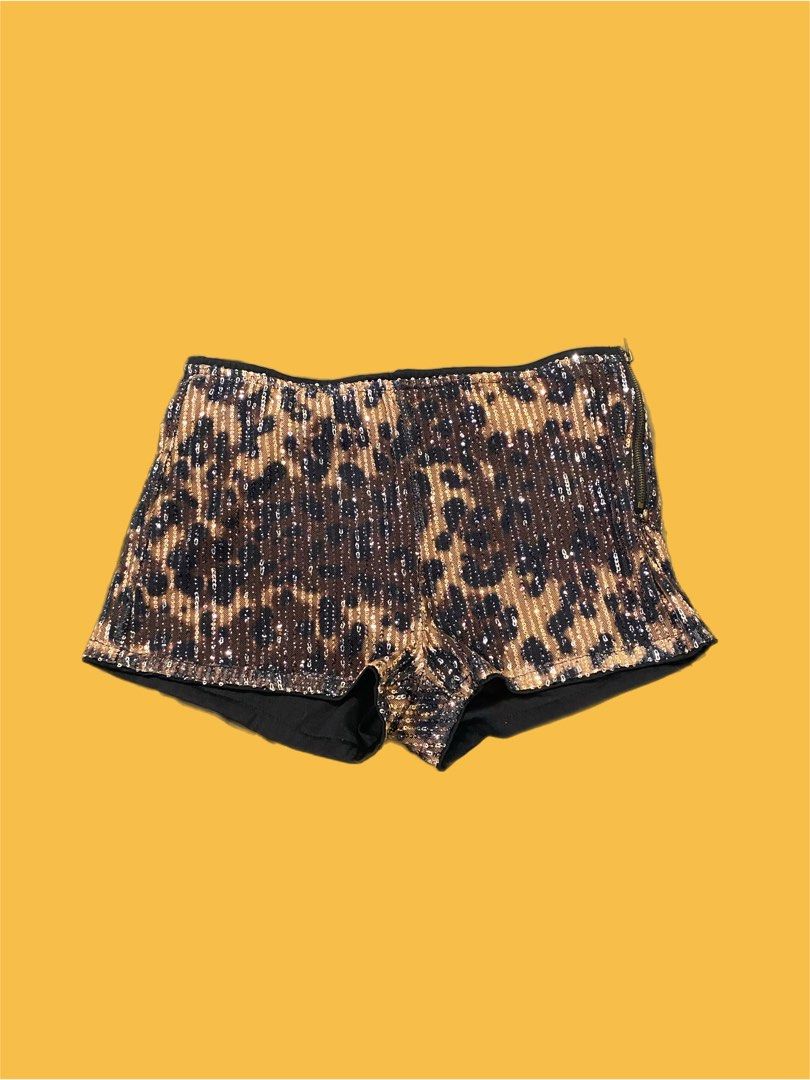 Cheetah print sequin mini shorts y2k (Category: Shorts) located in Pasig City. Submitted by s0phiesells (Listing ID 1464024321, Image 1). Description: Never worn and good as new!.