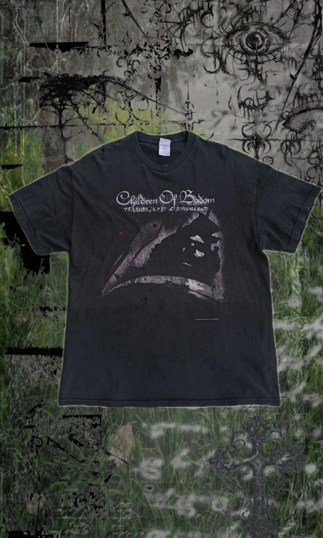 Children of Bodom 2004 (Category: Tshirts & Polo Shirts ) located in Manila. Submitted by findfinechie (Listing ID 1464007889, Image 1). Description: Width 22.5 Length 30.5 ( band t-shirt ) dm for inquiries on this item 📩.
