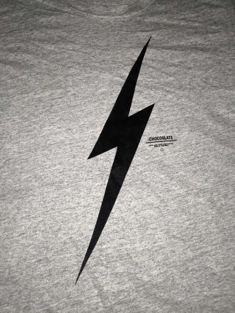 Chocolate Lightning Bolt T-shirt Grey (Category: Tshirts & Polo Shirts ) located in Manila. Submitted by fljaoti27 (Listing ID 1463957037, Image 2). Description: Chocoolate Tee Small.