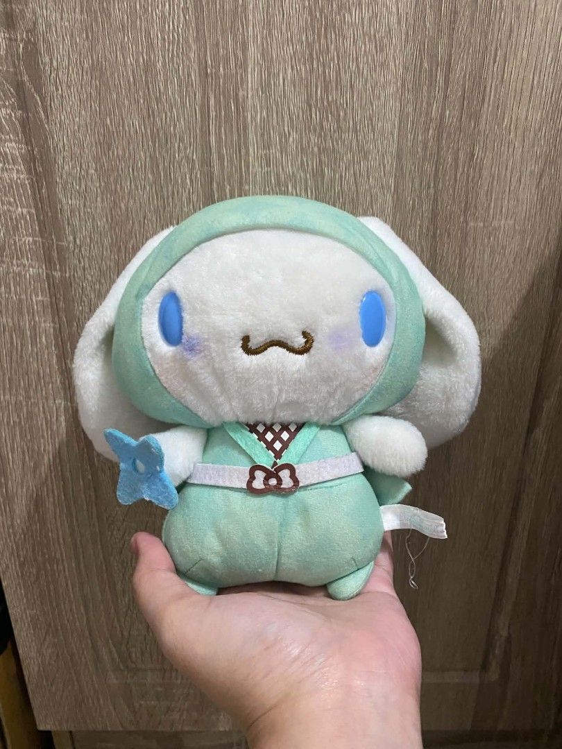 Cinnamoroll ninja plushie (Category: Plushies & Soft Toys) located in Paranaque City. Submitted by newhobbieshop (Listing ID 1464119478, Image 3). Description: good as new cinnamoroll ninja hard eyes open for lalamove and jnt.