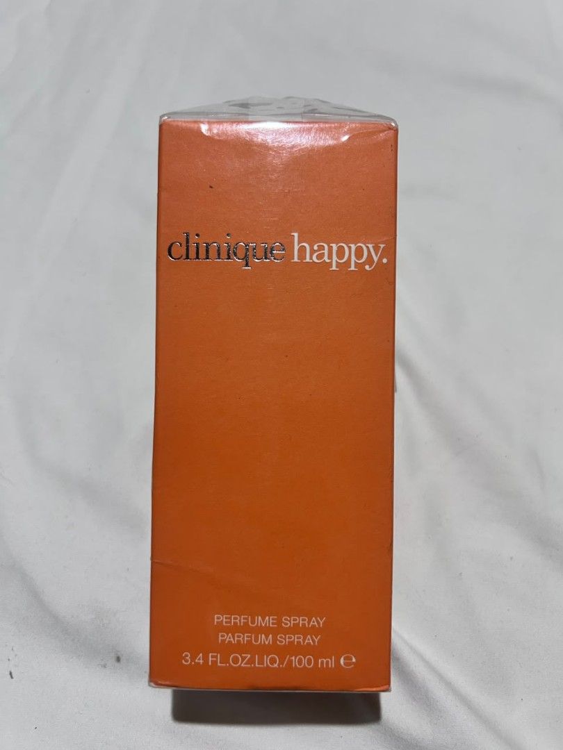 Clinique Happy (Category: Fragrance & Deodorants) located in Marikina City. Submitted by fammmm1993 (Listing ID 1464033462, Image 1). Description: Clinique Happy Perfume Spray 100ml Bought in Dubai RFS: Sobra sa pasabuy.
