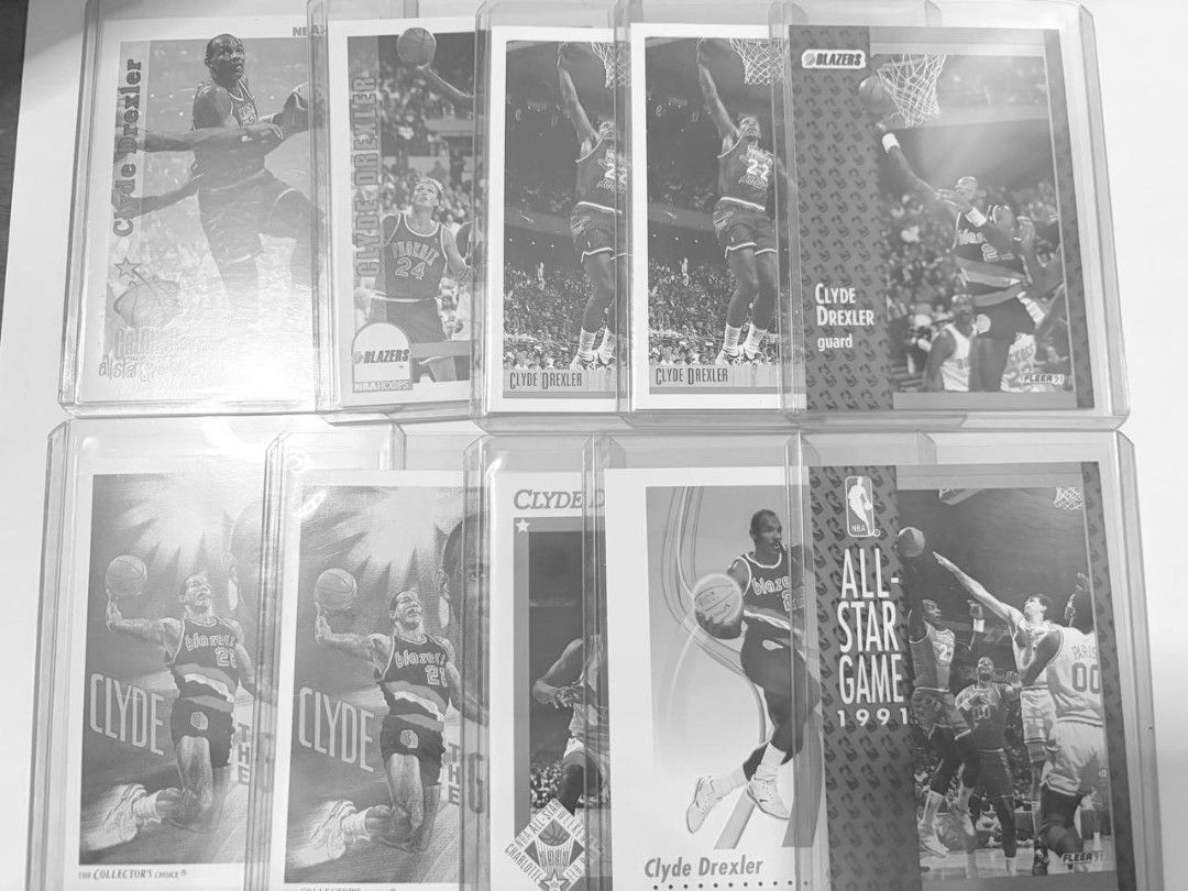 Clyde Drexler (Category: Raw Singles) located in Manila. Submitted by sanarchangel (Listing ID 1463981186, Image 2). Description: cylde drexler 90s 50 card lot near mint to mint condition gradeable have more than 200 Clyde Drexler cards.