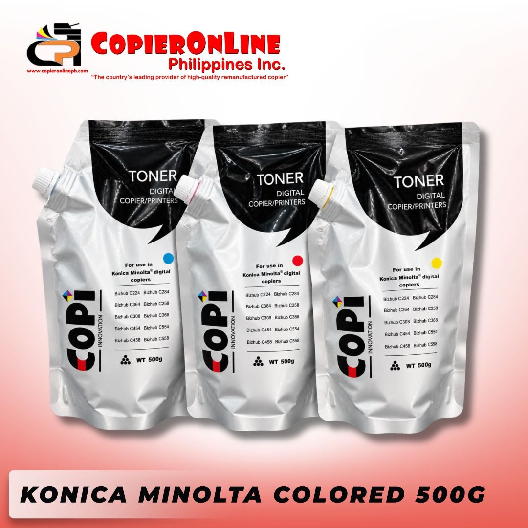 COPI Toner for Digital Copiers - Monochrome / Colored (Category: Printers, Scanners & Copiers) located in Quezon City. Submitted by copieronlineinc (Listing ID 1463943684, Image 3). Description: COPI Toner Refill compatible for the following models: ━━━━━━━━━━━━━━━━━━ 🏴 MONOCHROME / BLACK ━━━━━━━━━━━━━━━━━━ ✅ CANON IR / IR ADV IR – 2016 / 2520 / 2525 / 2530 / 2535 / 2545 IR Adv – 4025 / 4225 / 4045 / 4035 / 4235 / 4245 / 4925 / 4935 / 4945 📦 ₱5