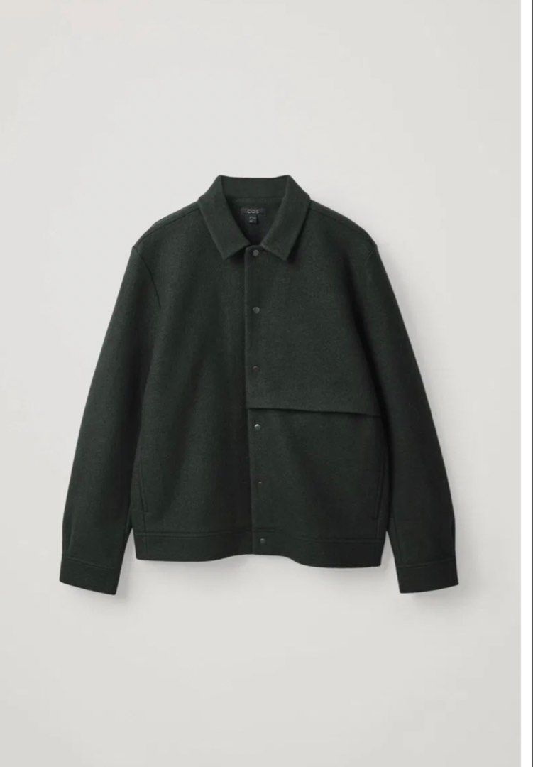 Cos Wool Jacket (Category: Coats, Jackets and Outerwear) located in Quezon City. Submitted by shoppingcl (Listing ID 1463950123, Image 1). Description: • Worn once • Length: 25 inches, Width: 19 inches, Sleeve Length: 24 inches.