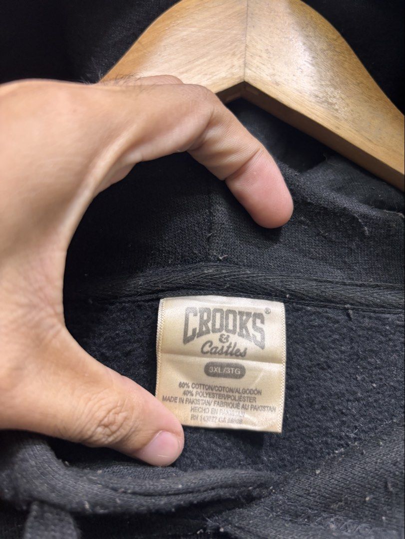 CROOKS & CASTLE HOODIE JACKET (Category: Coats, Jackets and Outerwear) located in Quezon City. Submitted by xoxochiq (Listing ID 1464071466, Image 3). Description: CROOKS & CASTLE HOODIE JACKET XL to XXL Length - 31 Width - 30 10/10 color rate Excellent Condition 500 only pm me!.
