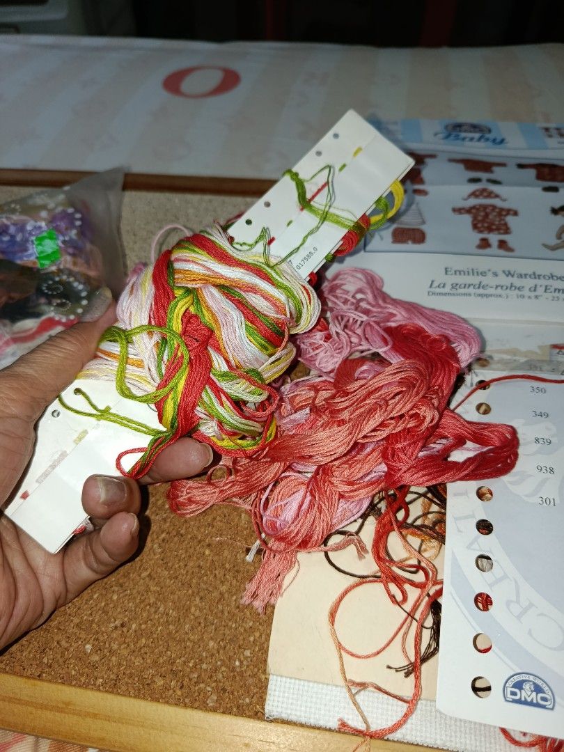 Cross stitch threads and pattern set free cream colored frame A4 (Category: Handmade Craft) located in Quezon City. Submitted by kristal68 (Listing ID 1463939081, Image 3). Description: some threads are from excess crafts.