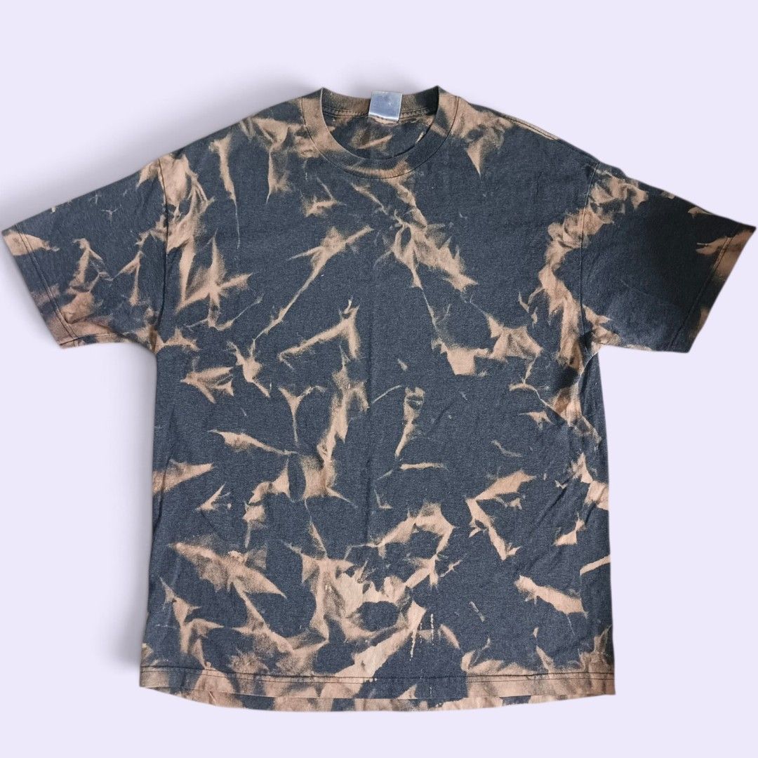 Custom Bleached T-Shirt (Category: Tshirts & Polo Shirts ) located in Manila. Submitted by unplnndco. (Listing ID 1464028840, Image 1). Description: - One-of-a-kind charcoal grey t-shirt - Custom bleached design, each unique - Soft fabric for ultimate comfort - Comfortable, relaxed fit - Ideal for a casual, edgy style - Great for layering or wearing solo -23.5X30 inches (XL on tag) .