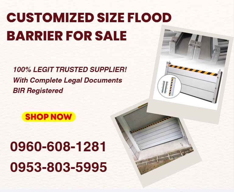 customized size flood barrier for sale (Category: Industrial Equipment) located in Caloocan City. Submitted by nataliemor30968 (Listing ID 1463942992, Image 1). Description: Don’t let rising water damage your home or business. Our high-quality flood barriers are designed to keep water out and protect what matters most. Aluminum Application Office Building, Hospital, School, Mall, Sports Venues, Leisure Facilities, Supermarket, Workshop Type water