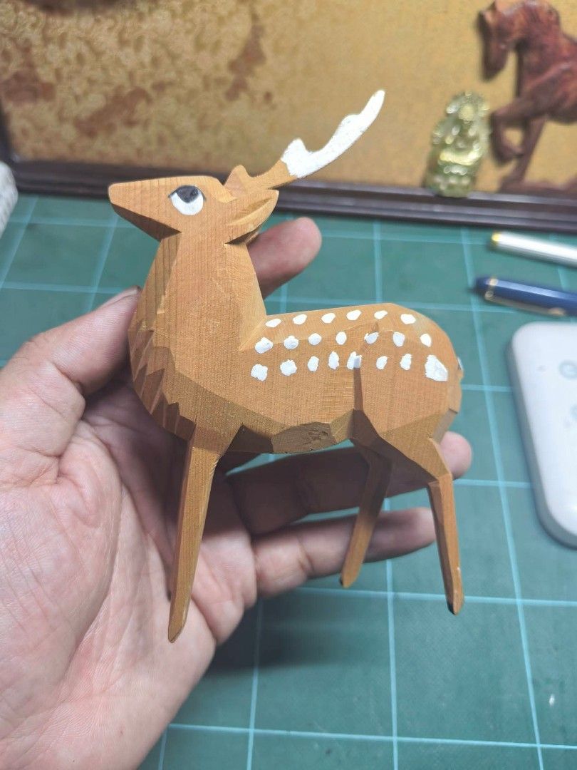 Deer Wood Figure (Category: Other Home Decor) located in Cebu City. Submitted by dudes_villanueva (Listing ID 1463942367, Image 1). Description: Deer Wood Figure 🦌 Bali ang. Isang sungay. Sold as is..
