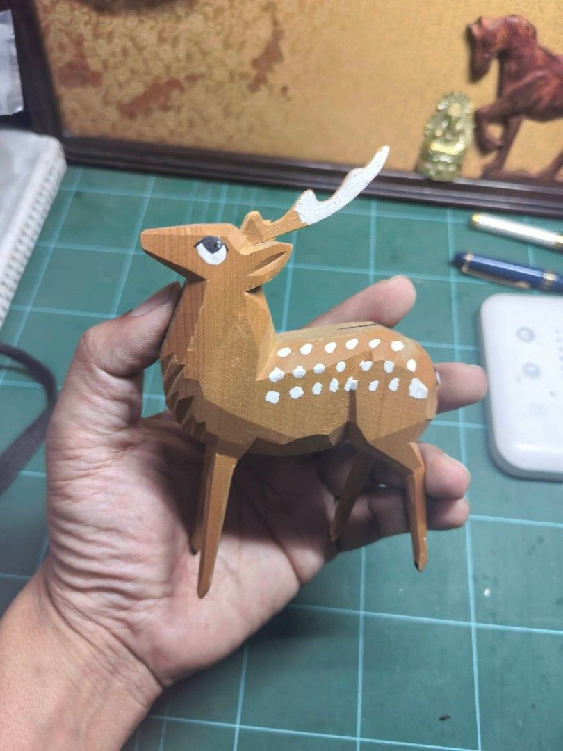 Deer Wood Figure (Category: Other Home Decor) located in Cebu City. Submitted by dudes_villanueva (Listing ID 1463942367, Image 3). Description: Deer Wood Figure 🦌 Bali ang. Isang sungay. Sold as is..