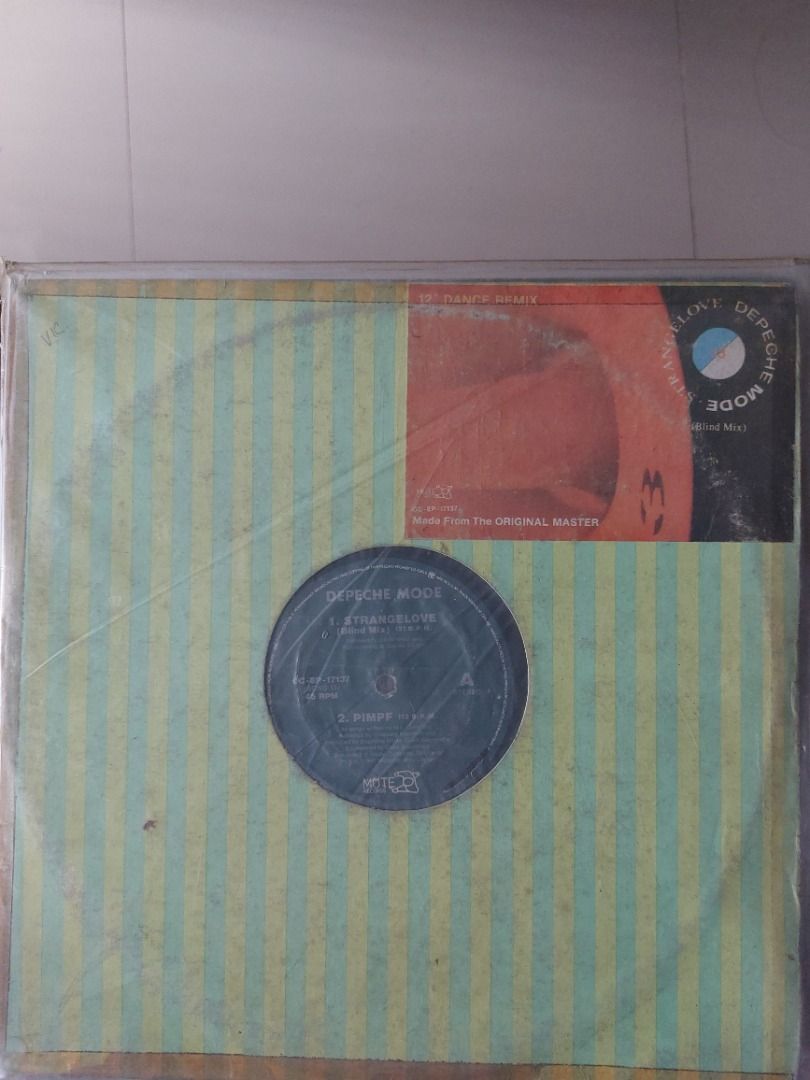 Depeche Mode Stranglove 12" Vinyl Record (Category: Vinyls) located in Quezon City. Submitted by safefish_95f205 (Listing ID 1464133547, Image 1). Description: - Depeche Mode 12-inch vinyl record - Features tracks: 'Strangelove (Blind Mix)' and 'Pimpf' - Released on Mute label - Classic 80s release.