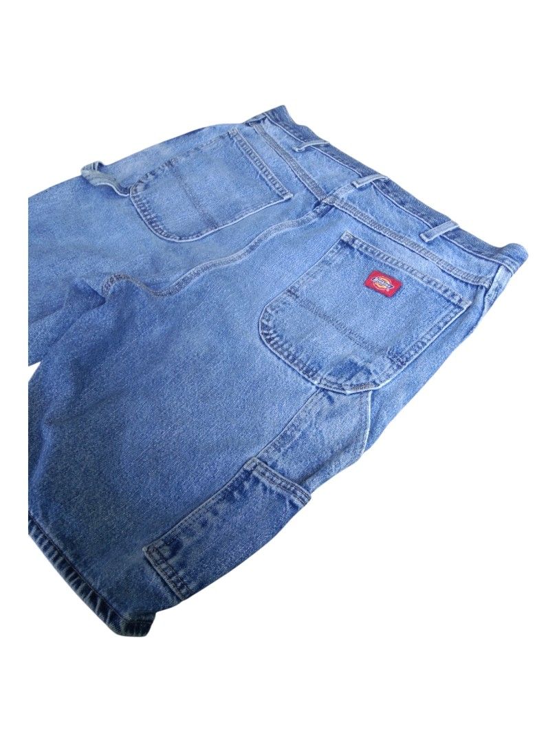 Dickies denim carpenter short (Category: Shorts) located in Ocampo. Submitted by gladiatorxs (Listing ID 1463943603, Image 3). Description: Dickies denim carpenter short red patch on back complete tags issue: minimal scratch, minimal stain color rate 8.5/10 declared excellent condition original workwear short.