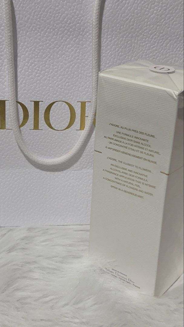 DIOR J’ADORE PARFUM D’EAU (Category: Fragrance & Deodorants) located in Caloocan City. Submitted by anicaaaaaa (Listing ID 1463940590, Image 3). Description: DIOR J’ADORE PARFUM D’EAU 🤍 ♡ 100 ml ♡ Authentic / Original ♡ Brand New & Sealed ♡ Never opened ♡ With Paper bag ♡ No receipt 💰 SRP: ₱12,600 🔥 Selling for: ₱9,999 only! Perfect for anyone looking for a fresh, elegant and feminine fragrance. ✨ 📍 Meet up: SM Manila / Bel Air, Makati 🛵 Lal