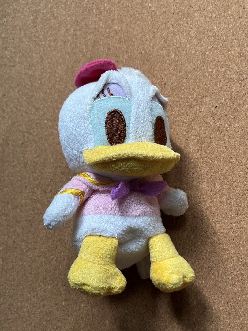 Disney Daisy Duck Plush Toy (Category: Plushies & Soft Toys) located in Baguio. Submitted by gaara1234 (Listing ID 1463952848, Image 1). Description: - Adorable Daisy Duck plush toy - Features her iconic pink and white outfit - Accented with a charming purple bow - Made of soft, cuddly material - Ideal for Disney enthusiasts and collectors - Great for both display and playtime.