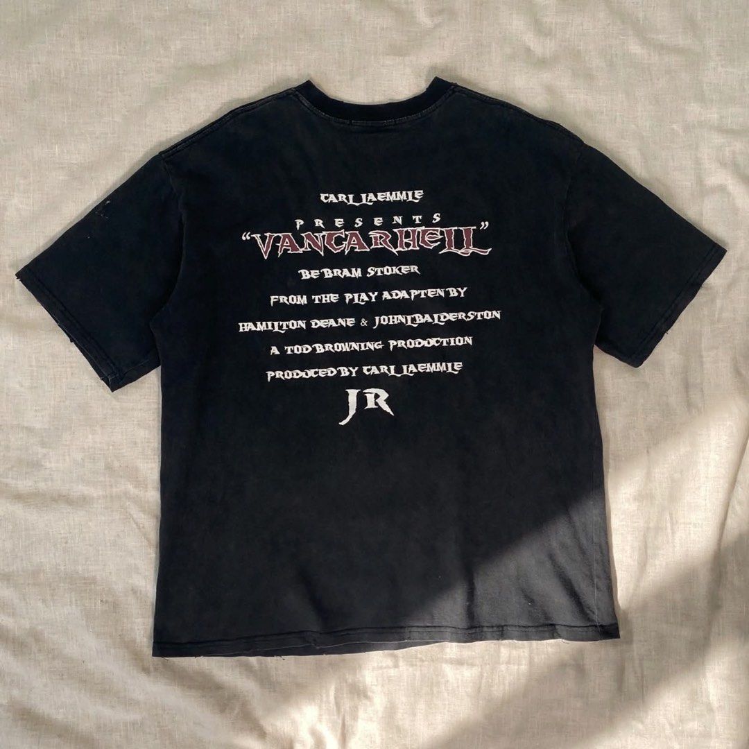 Distress tshirt (Category: Formal Shirts) located in Digos. Submitted by thriftnigoy (Listing ID 1464011475, Image 2). Description: VANCARHELL 430🏷️ Dimes: inches Width 23 length:29 Xlarge - Excellent condition - color rate 9 - small pinhole.