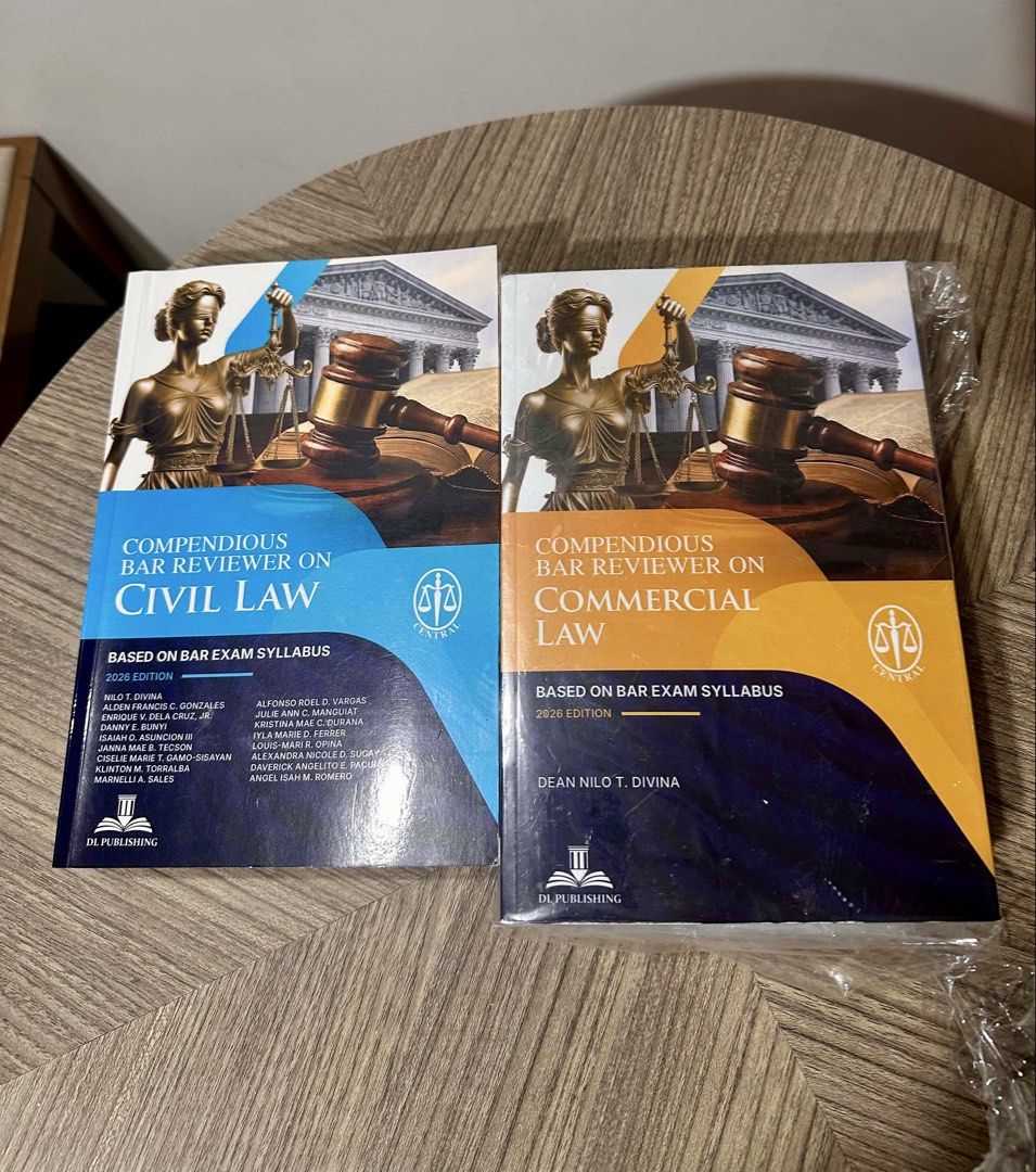 Divina Compendious Bar Reviewer on Commercial Law Books (Category: Textbooks) located in Quezon City. Submitted by josephgab86932 (Listing ID 1464137607, Image 1). Description: Commercial Law Review Book (2026 Edition) (brand new; not used) Commercial Law - ₱2,000.