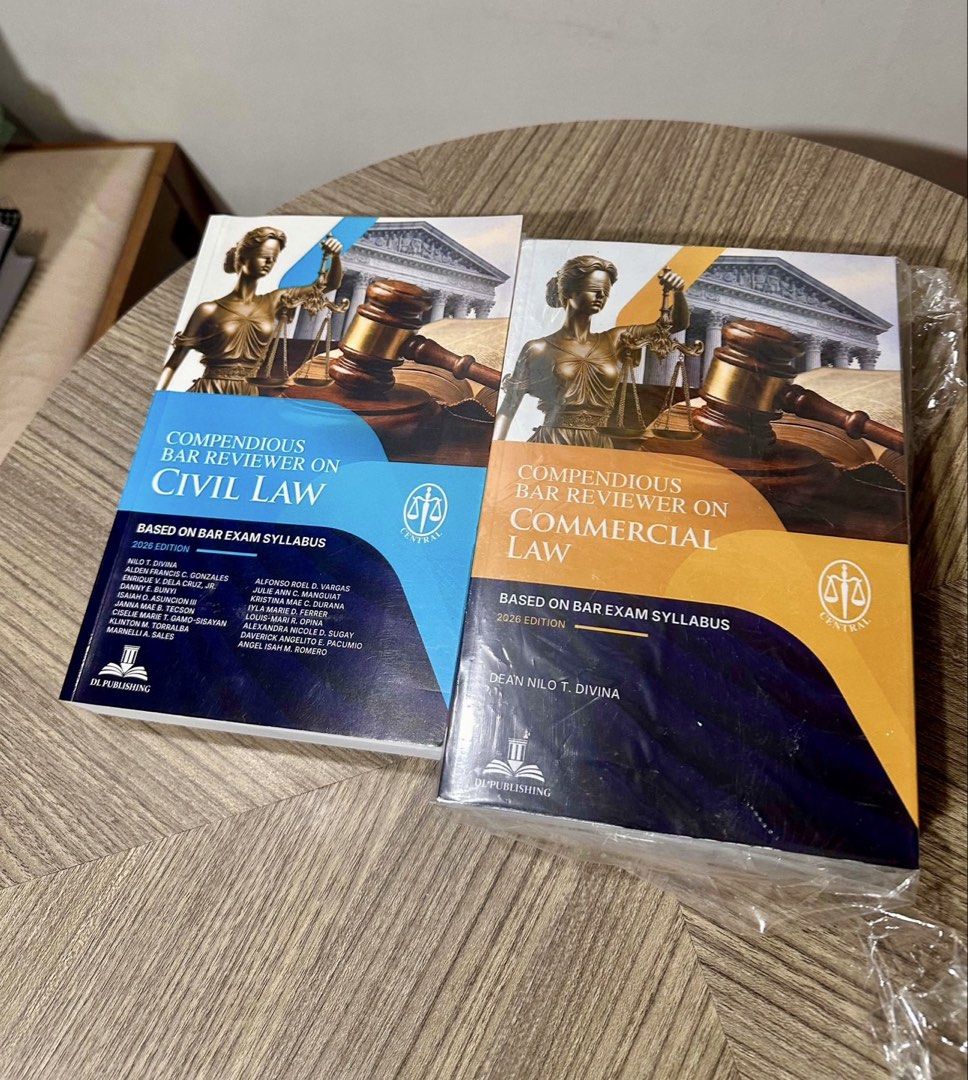 Divina Compendious Bar Reviewer on Commercial Law Books (Category: Textbooks) located in Quezon City. Submitted by josephgab86932 (Listing ID 1464137607, Image 2). Description: Commercial Law Review Book (2026 Edition) (brand new; not used) Commercial Law - ₱2,000.