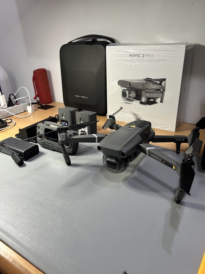 DJI Mavic 2 Pro Drone with Accessories (Category: Drones) located in Angeles City. Submitted by edelle18 (Listing ID 1464131490, Image 1). Description: - DJI Mavic 2 Pro Drone FMC - Includes Controller - Two (3) Intelligent Flight Batteries - PGYTECH Carrying Case - Original Packaging - Ideal for professional aerial photography and videography - Ready for your next adventure!.