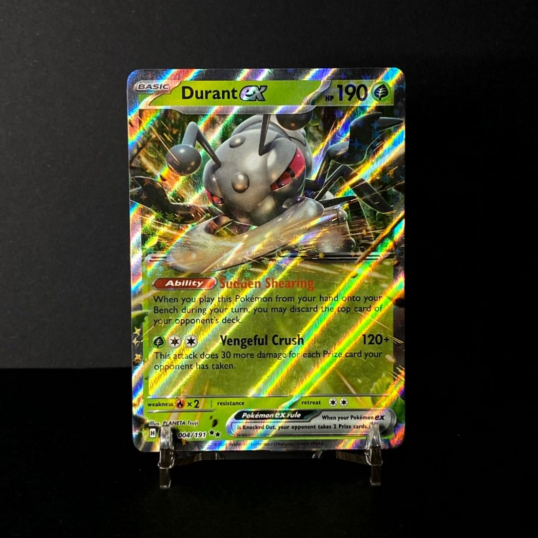 Durant EX 004/191 RR (Category: Raw Singles) located in Pasig City. Submitted by precycled_ (Listing ID 1464017474, Image 1). Description: ‼️BUY AT YOUR OWN RISK ❗Payment First Basis 📌Be 100% SURE before submitting the form 📌1 DAY Reservation ONLY! ❌No Pick-up / No Meet up ❌No RETURN / EXCHANGE ❌No RUSH ❌No CANCELLATIONS ❌Don't BUY our products if you are flaw conscious ⚠️Seller is NOT liable for any damage or loss during transit in all courier