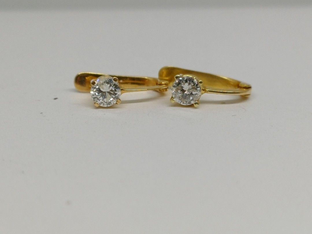 Earrings (Category: Earrings) located in Makati City. Submitted by divinejewels.ph (Listing ID 1463996500, Image 3). Description: JPST-4350 EARRING CREO RD DIAMONDS.46CTS 14KYG 1.9GRAMS 15X12MM PHP 56,000.00.