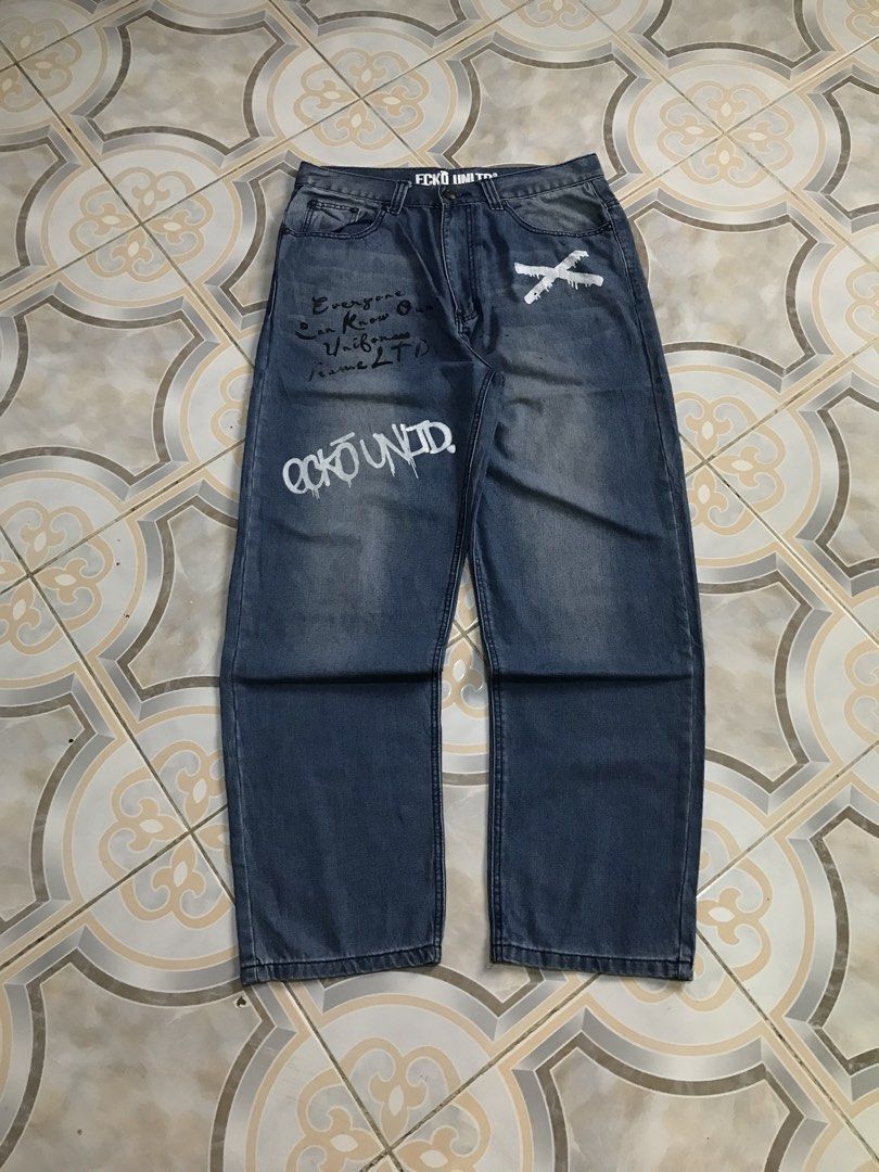 Ecko Unltd Graffiti Jeans (Category: Jeans) located in Manila. Submitted by buds.thrift (Listing ID 1463967984, Image 1). Description: Ecko Unltd Graffiti Jeans Dimes:36W x 45L x 9Hem Cr:9.5/10 Good Condition! Dm For Details!🔥 .
