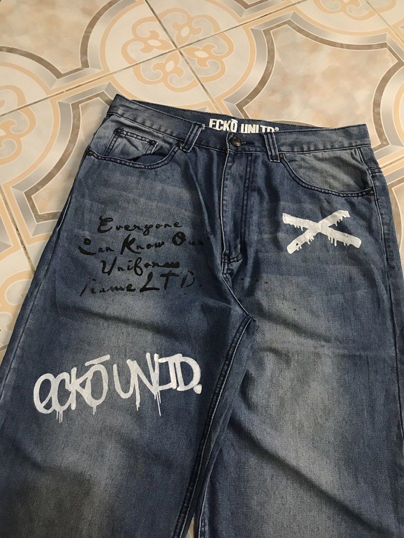 Ecko Unltd Graffiti Jeans (Category: Jeans) located in Manila. Submitted by buds.thrift (Listing ID 1463967984, Image 3). Description: Ecko Unltd Graffiti Jeans Dimes:36W x 45L x 9Hem Cr:9.5/10 Good Condition! Dm For Details!🔥 .