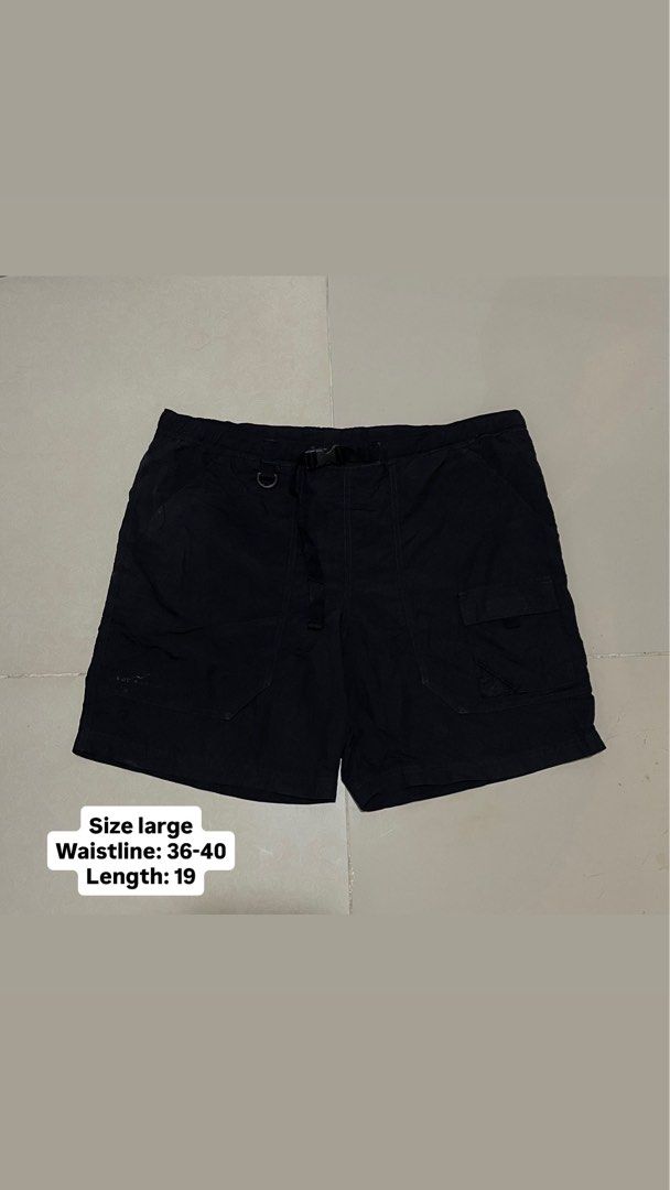 Eddie Bauer Black Cargo Shorts Size Large (Category: Shorts) located in Manila. Submitted by micoletszx81430 (Listing ID 1464073380, Image 1). Description: - Brand: Eddie Bauer - Color: Black - Size: Large - Waist: 36-40 inches - Length: 19 inches - Features: Drawstring, Belt, 4 Pockets (2 side, 2 back) - Ideal for: Outdoor activities, Casual wear.