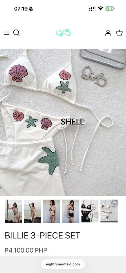 Eighth Mermaid Billie 3-piece set (Category: Bikinis & Swimsuits) located in Taguig. Submitted by maricar0411 (Listing ID 1463960093, Image 1). Description: Never worn / Brand new! Rfs: extra swimmy di nagamit sa trip No WW! Brand new ngani bawal isukat.