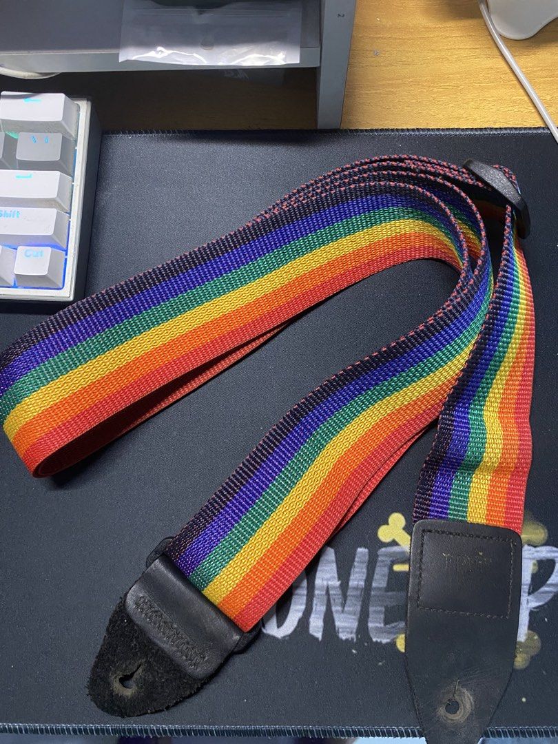 Ernie Ball Rainbow Guitar Strap (Category: Musical Instruments) located in Quezon City. Submitted by _gabgabclo (Listing ID 1464085909, Image 1). Description: Only Issue: Fading of brand logo.