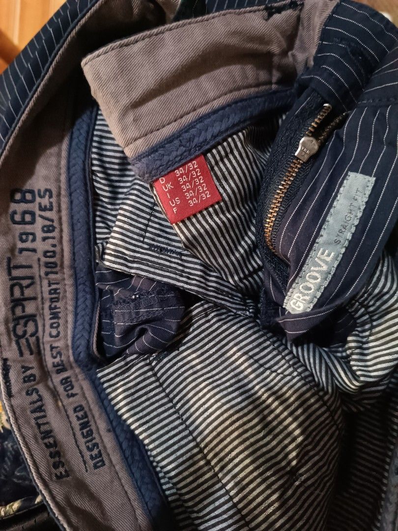 Essentials by ESPRIT Vibtage Y2K Pants (Category: Trousers) located in Paranaque City. Submitted by jnthn.c (Listing ID 1464135793, Image 3). Description: Essentials by ESPRIT Vibtage Y2K Pants "Navy Blue Pinstripe" Size 34 on Tag Actual Size: 34 x 42 No Issue, Need Wash.