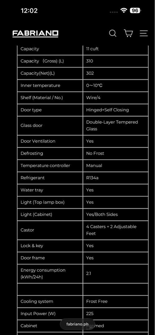 Fabriano Pro-Fit Series Showcase Chiller (Category: Refrigerators and Freezers) located in Manila. Submitted by boldwhale-ed66 (Listing ID 1464000772, Image 3). Description: Moving & Decluttering Sale 🏠✨ Fabriano Chiller Please see the details in the separate photo. Hindi lang matandaan kung 9 or 11 cu ft ung unit. - Fabriano Pro-Fit Series Showcase Chiller - Perfect for displaying beverages and food items - Double-layer glass door for excellent
