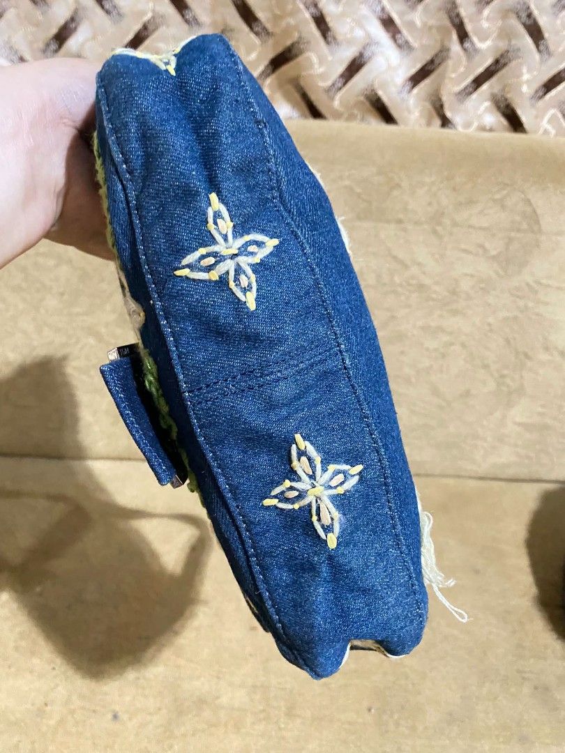 Fendi (Category: Shoulder Bags) located in Dumaguete. Submitted by camillaolshoppe2 (Listing ID 1463979450, Image 3). Description: FF Baguette Embroidered Navy Denim bag Ang cute 🥺 Signs of usage lang sa backpart nang strap not visible naman Pretty 🥰.
