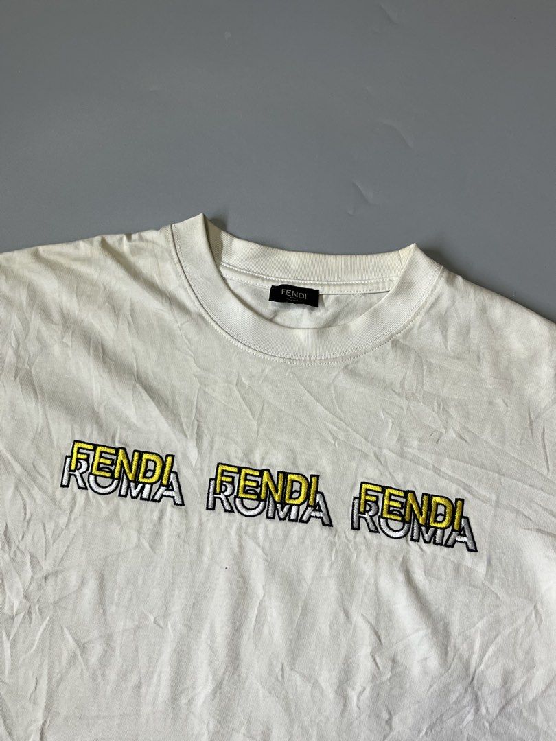 FENDI ROMA TEE (Category: Formal Shirts) located in Manila. Submitted by villadolid77084 (Listing ID 1464059413, Image 2). Description: FENDI ROMA AUTHENTIC SIZE SMALL DIMES 20x26 NO ISSUE EXCELLENT CONDITION PRICE 1250+SF📩 LOCATION LASPIÑAS.