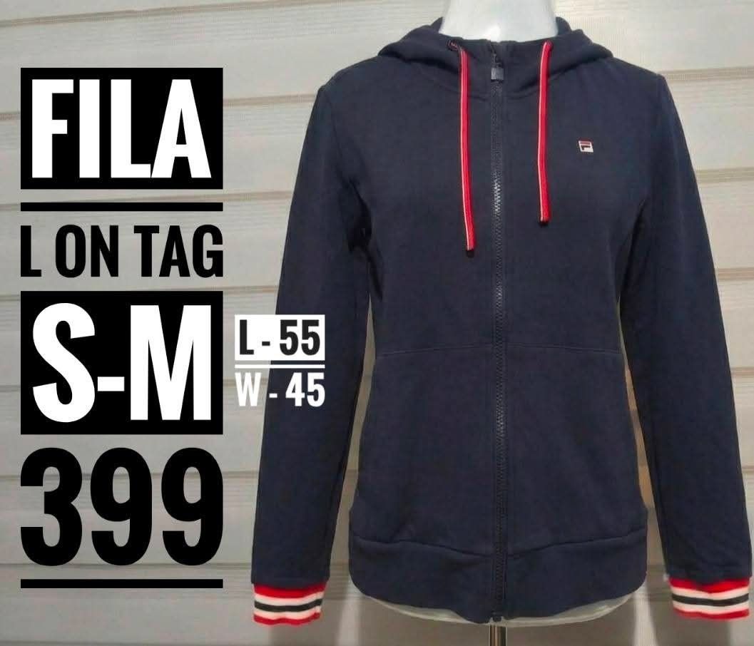 Fila Hoodie Jacket (Category: Coats, Jackets and Outerwear) located in Quezon City. Submitted by kalyedadshoesandapparel (Listing ID 1463992857, Image 1). Description: 55 X 45 CM.