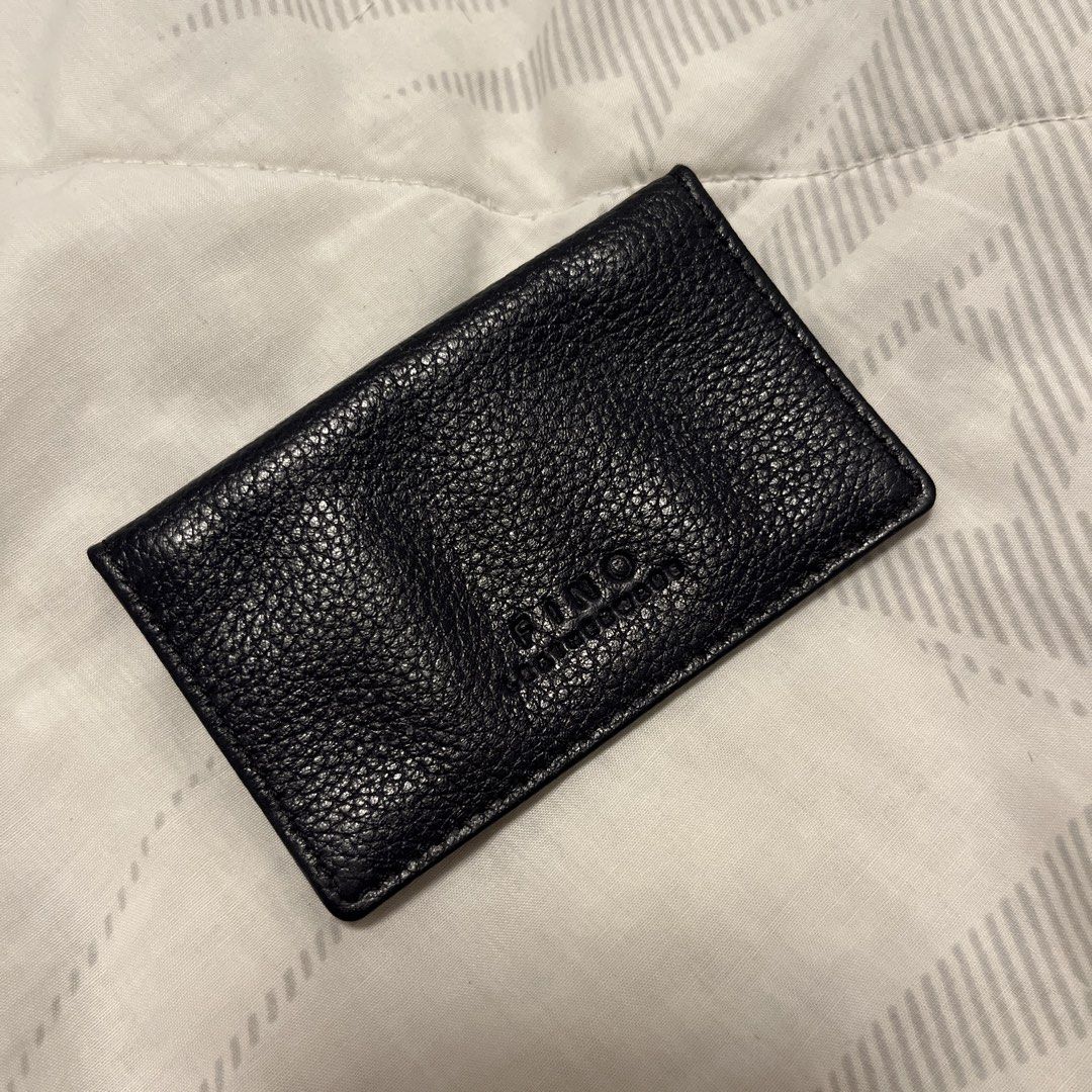 FINO Navy Blue Leather Card Holder (Category: Wallets & Card holders) located in Las Pinas. Submitted by thevallerys (Listing ID 1464043815, Image 3). Description: - Genuine navy blue pebbled leather card holder - Blue lining inside - 2 Clear card slots for visibility - Never used.