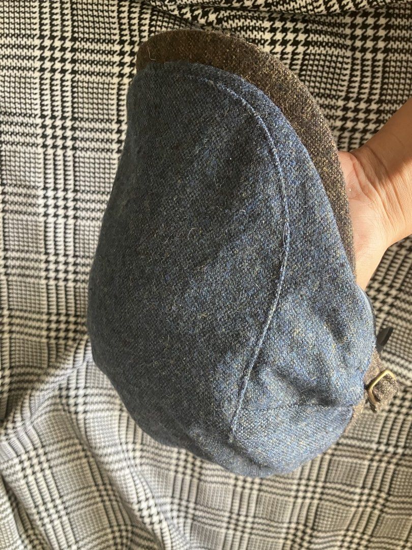 Flava duckbill driver cap (Category: Caps & Hats) located in Angeles City. Submitted by jnwsurplus (Listing ID 1463978518, Image 1). Description: a blue and brown textured flat cap, resembling a classic duckbill or driver cap style with an adjustable side strap..