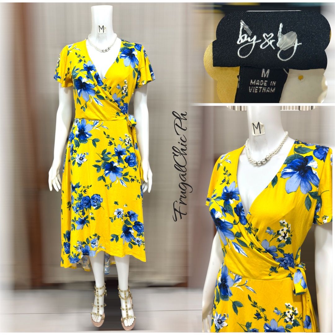 Floral Print Wrap Around Dress (Category: Dresses) located in Cotabato. Submitted by thefashionproject88 (Listing ID 1463942008, Image 1). Description: Brand: Pls Check Photo Details Style: HQ Dress Condition: EUC ☝🏻accessories not included ✌️Low Ballers will not be entertained Mannequin’s Height is 5’8” W/ Vital Stat: Bust 32”, Waist 25”, Hips 32” Note: For Preowned/Used Items, please manage your expectation. If you are meticulous w/ flaws or u