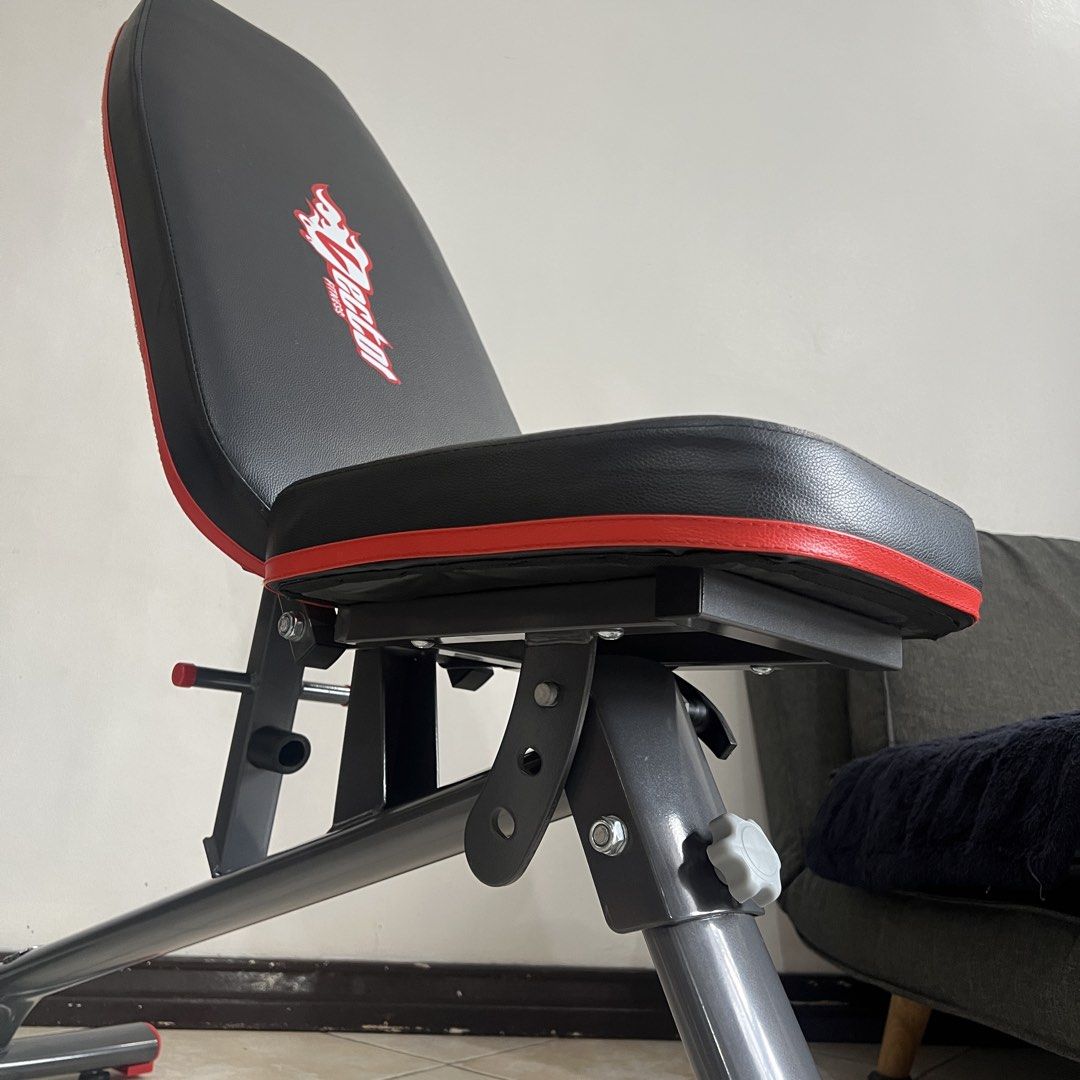 Foldable Home Gym Bench (Category: Weights & Dumbbells) located in Quezon City. Submitted by ulapaap (Listing ID 1463988783, Image 3). Description: Condition: 10/10, well-maintained, barely used - Adjustable weight bench perfect for home gyms. - Comfortable padded seat and backrest. - Padded leg rollers for added comfort. - Backrest adjusts to multiple angles for versatile workouts. - Sturdy and durable metal frame. RFS: Moving Location: Monument