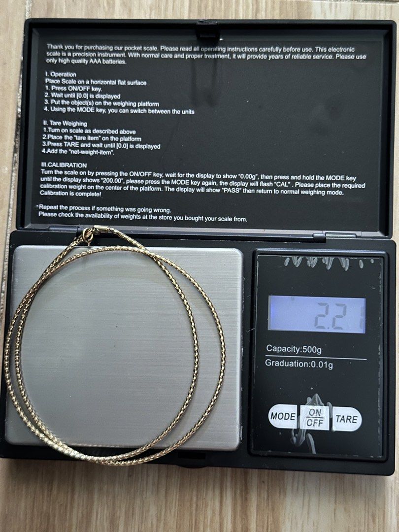 For sale (Category: Necklaces) located in San Carlos City. Submitted by zealtree_be8ae1 (Listing ID 1463942130, Image 1). Description: Offer per gram 18k.
