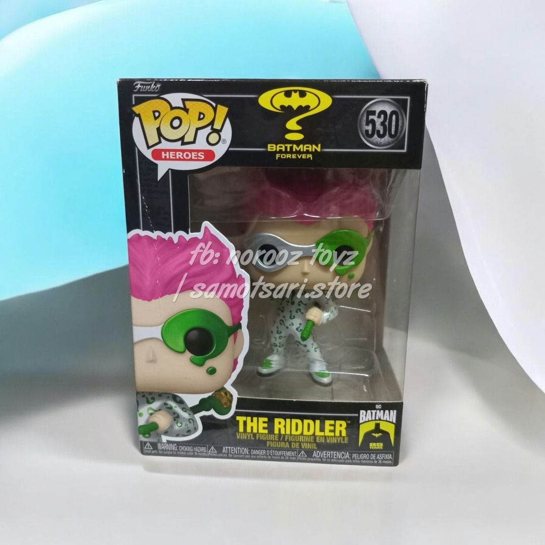 Funko Pop #530 — The Riddler (Category: Figurines & Statues) located in Pasig City. Submitted by samotsari.store (Listing ID 1464042232, Image 1). Description: 👀✨ **Kalaban ni Batman: The Riddler 🦇🃏** 🧩 **Funko Pop #530 — The Riddler** 💰 **Direct Buy: ₱350** 📦 **No Protector** / Box Condition: 9/10 📹 **You may request for a video clip for the item's condition.** 📌 **Availability: While supply last** 📩 **PM/DM for direct buy inquiries.** 