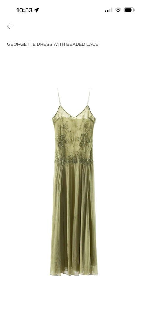Georgette Dress with Beaded Lace (Category: Dresses) located in Manila. Submitted by catdelro (Listing ID 1464113690, Image 1). Description: Zara Georgette Lace Beaded Dress – Excellent Condition! Selling this stunning Zara dress. It is incredibly beautiful, lightweight, and perfect for weddings, date nights, or special events. It has a gorgeous flowing fit with delicate lace details and subtle beadwork that catches the light beautifully. Brand: 