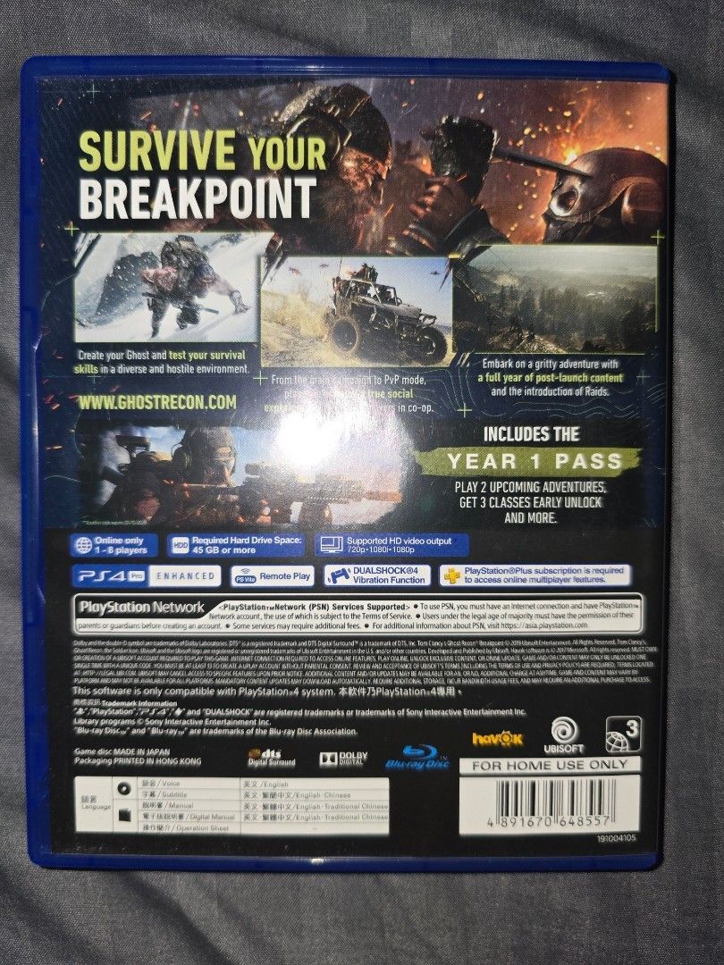Ghost Recon Breakpoint and The Division 2 PS4 Games (Used Code) (Category: PlayStation) located in Makati City. Submitted by rik17 (Listing ID 1464080687, Image 3). Description: Location : San Andres/Sta. Ana, Manila Available for pickup / Lalamove Sold as a bundle..