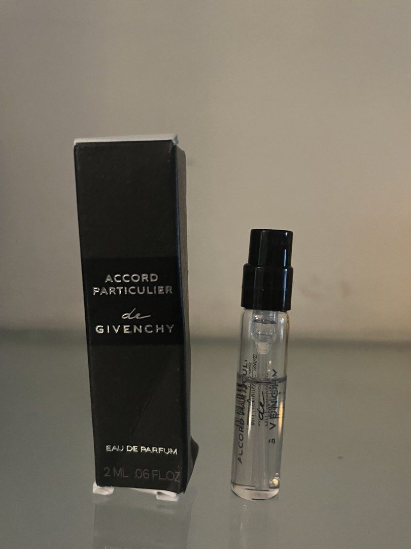 GIVENCHY EAU DE PERFUME (Category: Fragrance & Deodorants) located in Manila. Submitted by luxeclassyshop (Listing ID 1464002403, Image 3). Description: Vials only 2ml each Scent available ACCORD PARTICULIER GARCON MANQUE TROUBLE FETE ENFLAMME .