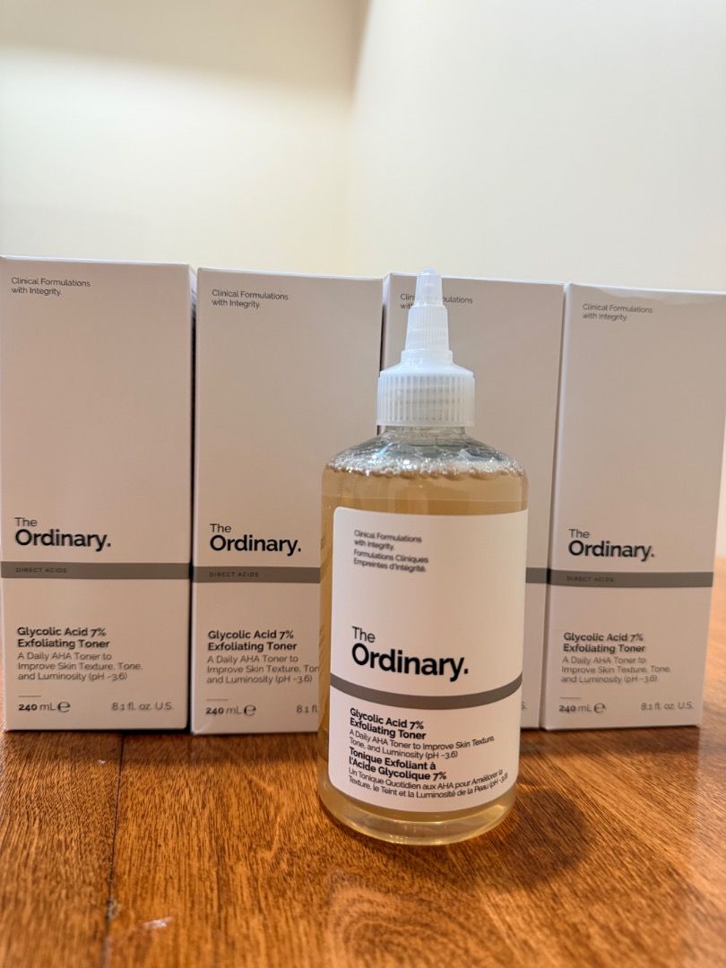 Glycolic Acid 7% - The Ordinary (Category: Face Care) located in Muntinlupa City. Submitted by loise04 (Listing ID 1464116022, Image 1). Description: Exfoliating Toner 240ml * Helps exfoliate dead skin cells * Helps improve the look of dull, uneven skin * Leaves skin feeling smoother & refreshed * Great addition to your nighttime skincare routine.
