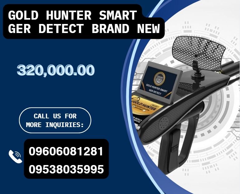 gold hunter smart ger detect brand new (Category: Other Home Appliances) located in Caloocan City. Submitted by gracemonle62168 (Listing ID 1463942217, Image 1). Description: Gold Hunter Device- Locator You can choose the type you are looking for from the list as follow: 1. Choose to search for treasures and gold underground 2. Search for natural gold and veins of gold and gold nuggets and underground mines 3. Search for underground diamonds 4. S