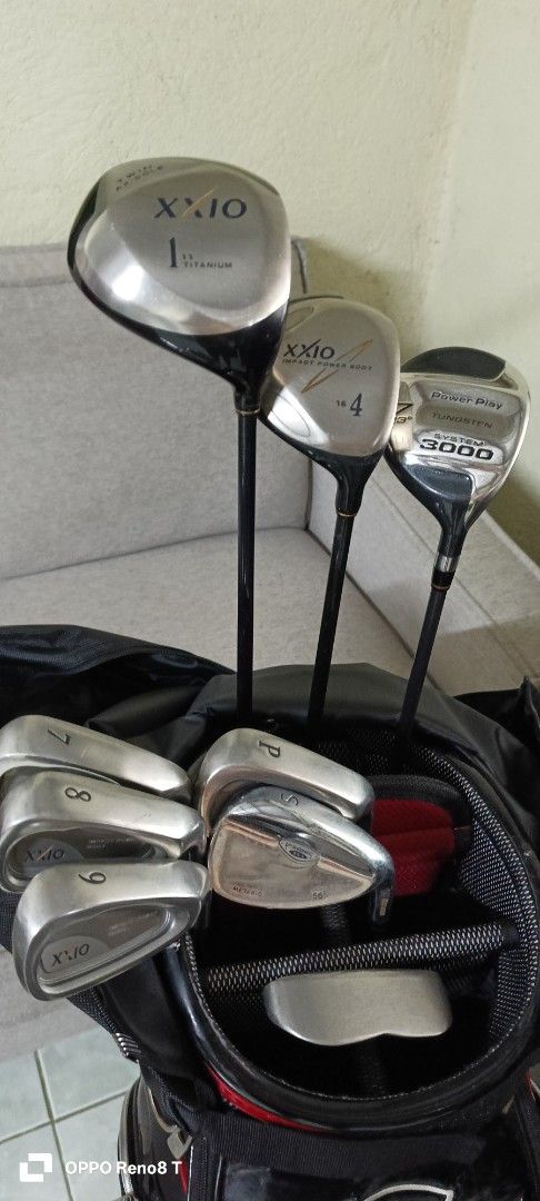 Golf set (Category: Golf) located in Manila. Submitted by toffermalong0574 (Listing ID 1463950752, Image 3). Description: XXIO regular flex graphite shaft cavity back irons 7,8,9, PW SW XXIO Driver and 4 wood Powerbilt 7 wood Putter and bag included 12,800 only. Pick up at Nuvali Laguna or Shipping at buyers expense..