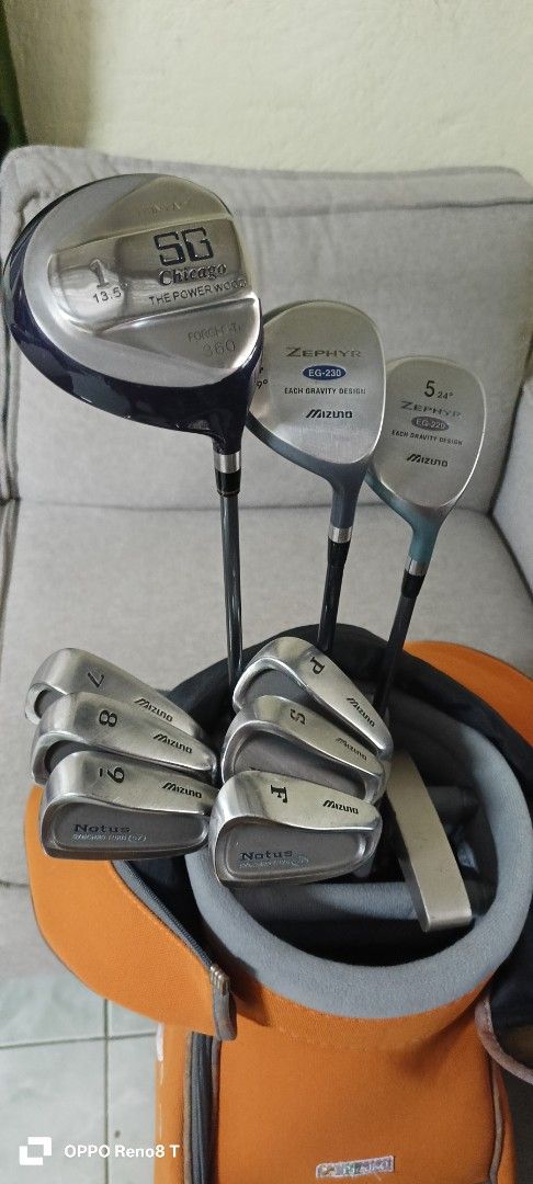 Golf set for ladies (Category: Golf) located in Manila. Submitted by toffermalong0574 (Listing ID 1463948811, Image 3). Description: Mizuno notus flex 7 light graphite shaft cavity back irons 7,8,9, PW,F,w,SW Chicago Driver Mizuno 4&5 woods Putter and bag included 12,800 only Pick up at Nuvali Laguna or Shipping at buyers expense..