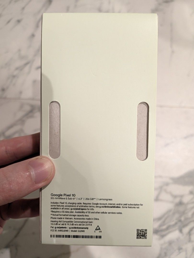 Google Pixel 10 256 GB (Category: Google Pixel) located in Taguig. Submitted by eb989 (Listing ID 1463963894, Image 2). Description: Google Pixel 10 Lemongrass 256 GB original box Free Ringke case, Spigen MagSafe ring RFS: changed phone.