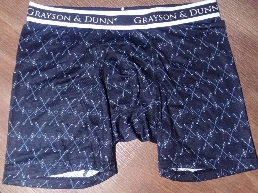 Grayson & Dunn Boxer Briefs - Black with Pattern (Category: Underwear) located in Makati City. Submitted by kuysman (Listing ID 1463986717, Image 1). Description: only sensible questions are entertained actual measurement 29 x 12.5" (stretchable) 2 left 300 each no return no exchange.